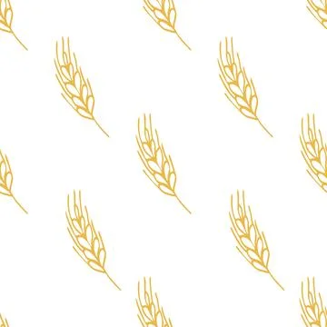 Simple texture with ears of wheat for wrapping paper, wallpaper, prints. Re.. Stock Illustration