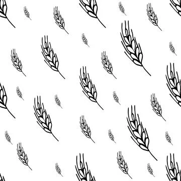 Simple texture with ears of wheat for wrapping paper, wallpaper, prints. Re.. Stock-Illustration