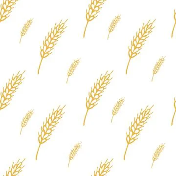 Simple texture with ears of wheat for wrapping paper, wallpaper, prints. Re.. Stock Illustration