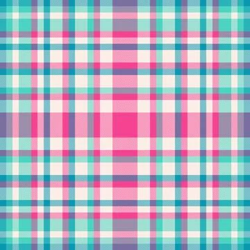 Simple texture pattern check, punk background textile vector. Harvest plaid.. Stock Illustration
