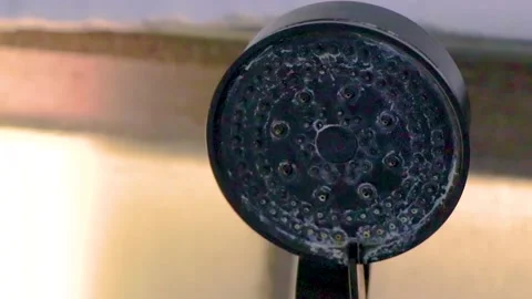 Simple Thai Hotel Bathroom Shower Head Interior Budget Accommodation Phuket.. Stock Footage 341247217