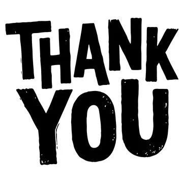 Simple Thank You Message in Bold Letters on a Plain Background Stock Illustration