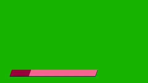 Simple, thin, 2d lower third with a tiny pink and red on a green background Stock Footage 234151180