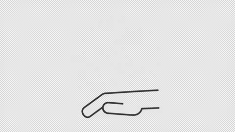 Simple thin line black animation of team building icon Stock Footage 274259559
