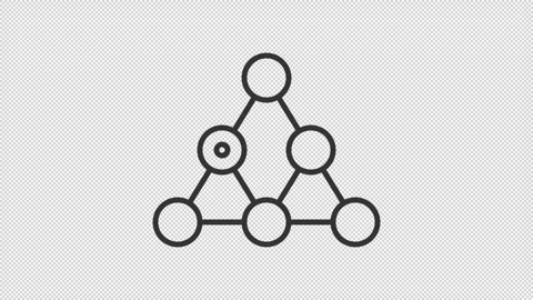 Simple thin line black animation of loading triangle icon Stock Footage 275239003