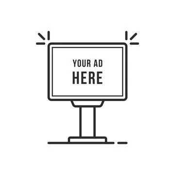 Simple thin line citylight stand or totem Stock Illustration