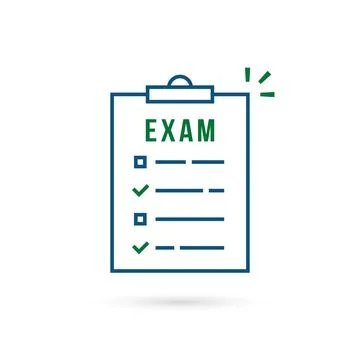 Simple thin line examination list icon Stock Illustration