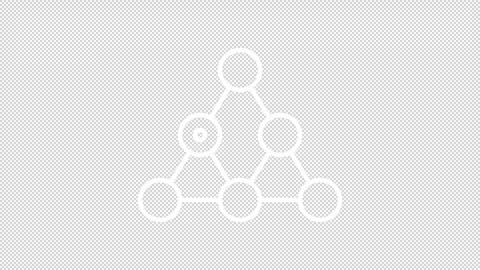 Simple thin line white animation of loading triangle icon Stock Footage 275240419