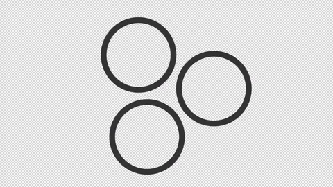 Simple thin linear black animation of color palette icon Video stock 276206343