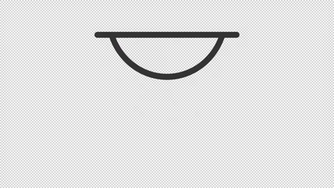 Simple thin linear black animation of insert disc icon Stock Footage 276206365