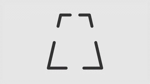 Simple thin linear black animation of perspective icon Video stock 276206409