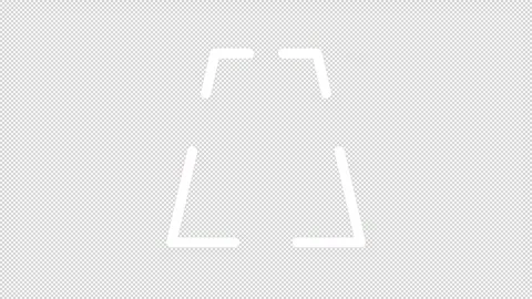 Simple thin linear white animation of perspective icon Video stock 276459481