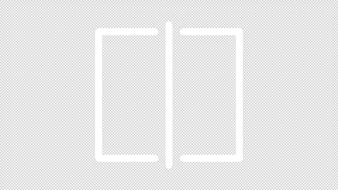 Simple thin linear white animation of split clip icon Stock Footage 276459547