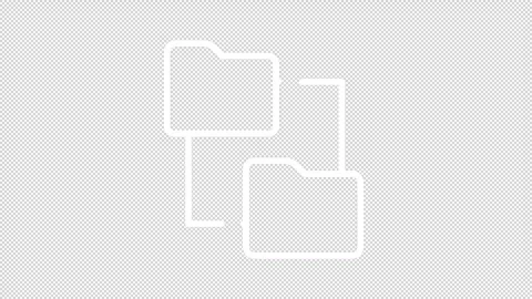 Simple thin linear white animation of file transfer icon Stock Footage 276461409