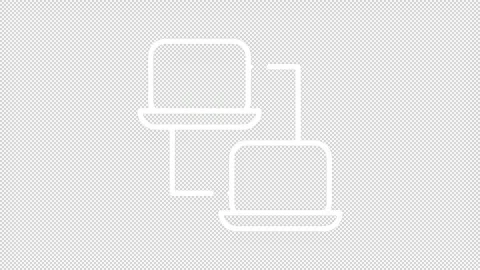 Simple thin linear white animation of file sharing icon Stock Footage 276461416