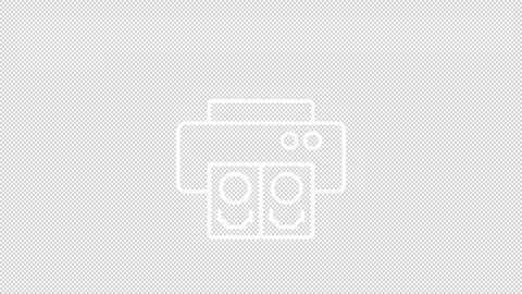 Simple thin linear white animation of money printer icon Stock Footage 276528734