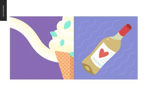 Simple things - meal Stock Illustration