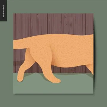 Simple things - running cat イラスト素材