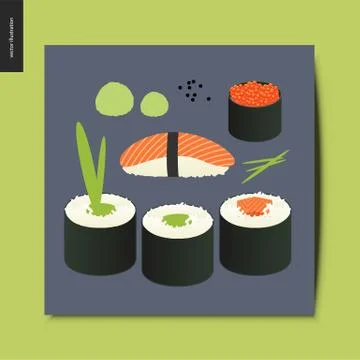 Simple things - sushi Stock Illustration