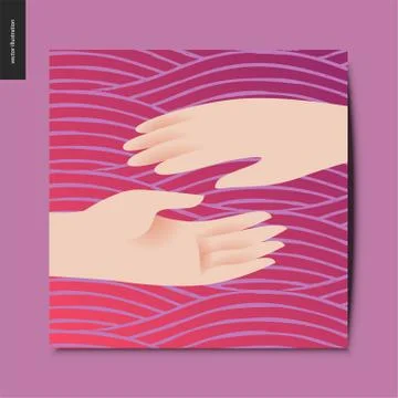 Simple things - two hands Stock Illustration