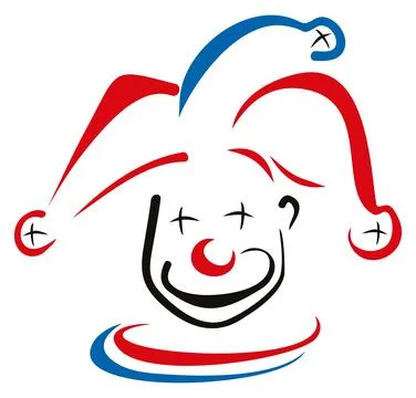 Simple three color Jester Stock Illustration