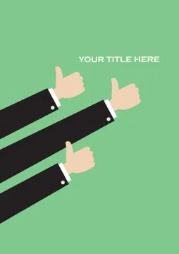 Simple Thumbs Up Vector Layout Design Stock Illustration