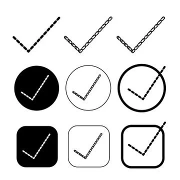 Simple Tick icon accept approve sign Stock Illustration