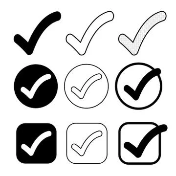 Simple Tick icon accept approve sign Stock Illustration