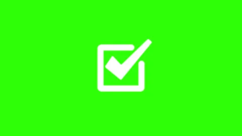 Simple Tick Mark Isolated, Symbolizing approval or completion animation Stock Footage 307721475