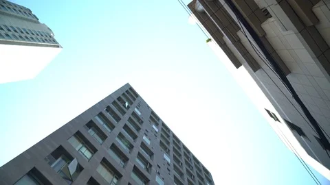 A simple tilt of building EXT Stock Footage