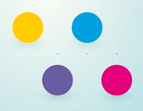 Simple timeline with colored circles Stock-Illustration