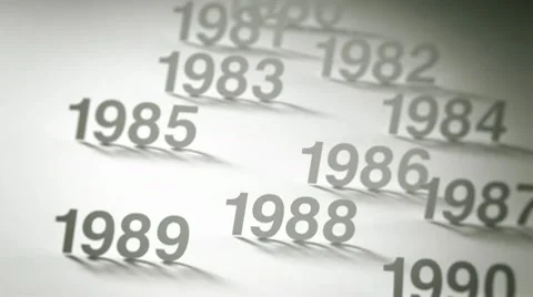 Simple Timeline Concept Animation: 1970s, 1980s and 1990s HD Stock Footage