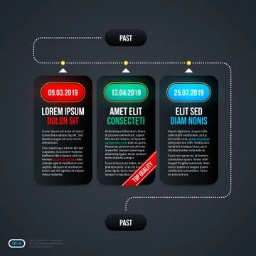 Simple timeline template for web. EPS 10 Stock Illustration