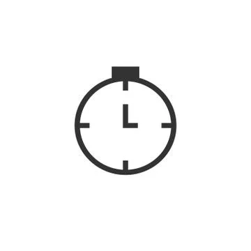 Simple timer clock watch icon. Stock vector illustration isolated on white Stockillustratie