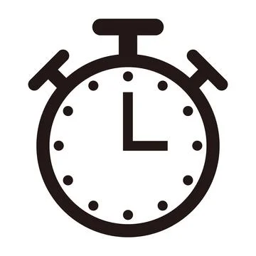 Simple timer icon. Flat design vector. Illustrazione stock