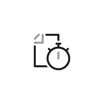 Simple of Timers Related Icons. Timer and document. Vector illustration. イラスト素材