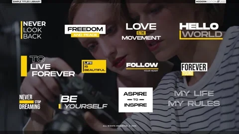 Simple Titles Stock After Effects