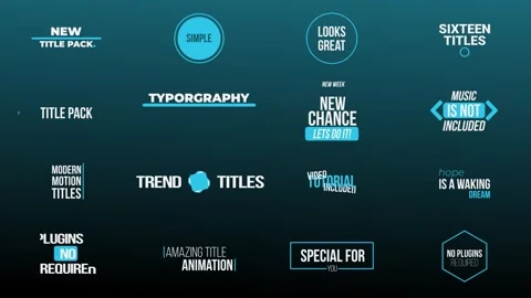 Simple Titles After Effects stock