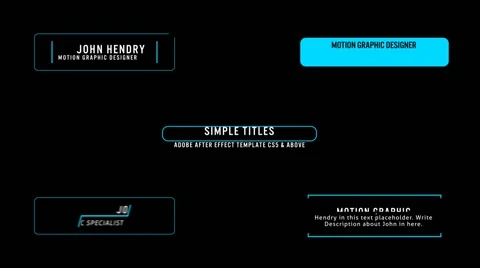 Simple Titles &amp; Lower Thirds After Effects素材
