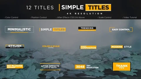 Simple Titles Lower Thirds Stockmateriaal After Effects