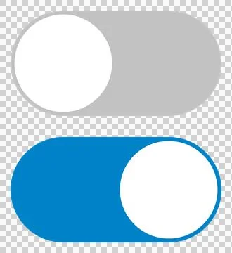 Simple toggle button, ON and OFF switch for web and apps Stock Illustration