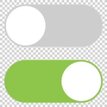 Simple toggle button, ON/OFF switch for web and apps Stock Illustration