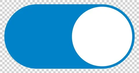 Simple toggle button, web and app switch, ON state Stock Illustration