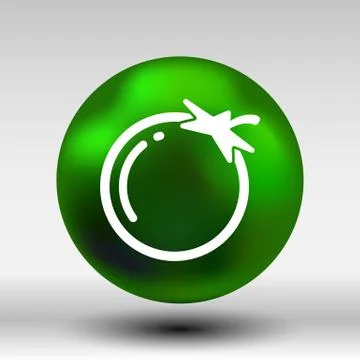 Simple Tomato vector symbol icon useful for logo Stock Illustration