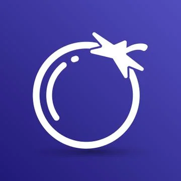 Simple Tomato vector symbol icon useful for logo Illustrazione stock