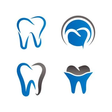 Simple tooth logo icon design template vector Stock Illustration