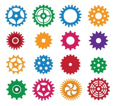 Simple tooth wheels Stock Illustration