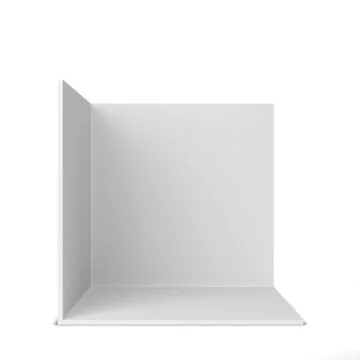 Simple trade show booth. Square corner Illustrazione stock