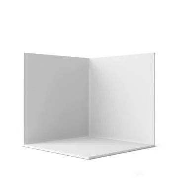 Simple trade show booth. Square corner Illustrazione stock
