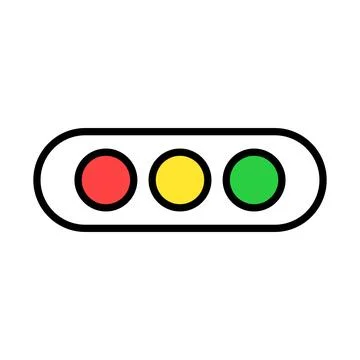 Simple traffic light icon. Traffic signals. Vector. Stock Illustration